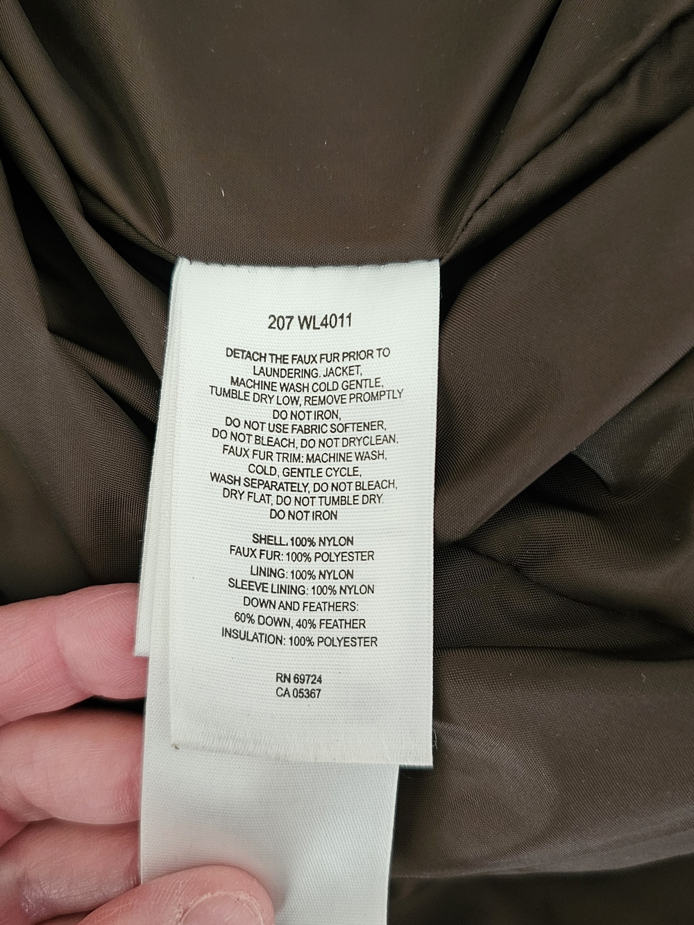 Columbia Brown Puffer Coat with Faux Fur Trim - Picture 5 of 5